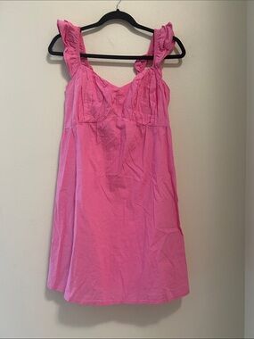 Sim and Sam Pink Ruffle Strap Sundress